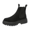 Fashion Chelsea Boots Chunky Boots Women Winter Shoes Cow Suede Ankle Boots Black Female Autumn Fashion Platform Booties