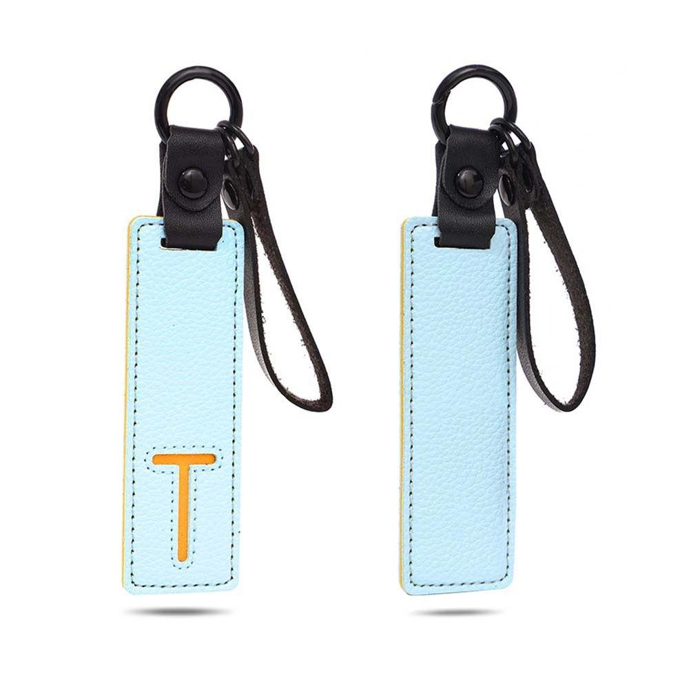 Waist Buckle PU 26 Letter Card  Key Chain Key Ring Business Key Holder  Keychain Accessories