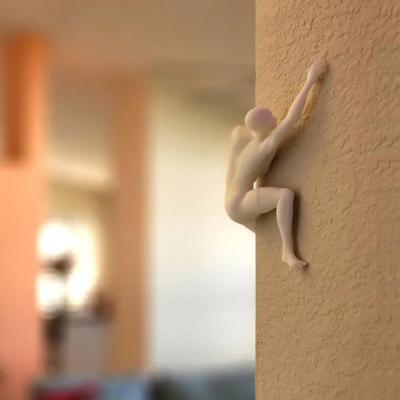 Décoration murale grimpeur PVC moderne adhésif grimpeur homme figurine statue sculpture maison bureau art mural ornement escalade