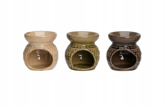Kominek ceramiczny zestaw z olejkami eterycznymi 3 zapachy i tealighty 1szt
