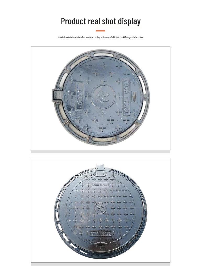 Heavy-Duty Ductile Iron Manhole Cover for Municipal Rainwater & Sewage, 1000x1150 Electric Power Cast Steel Manhole Cover.