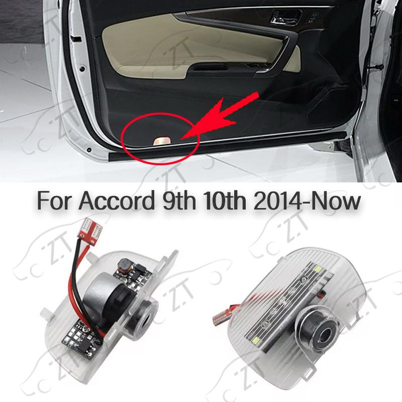 For Accord 7th 8th 9th 10th HD Glass Lens Car Door Light Laser Decor Projection Lamp Never Fade Car Accessories