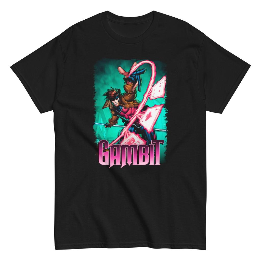 Gambit Animated T Shirt Mens Licensed Marvel Comic Book Tee X-Men New Black