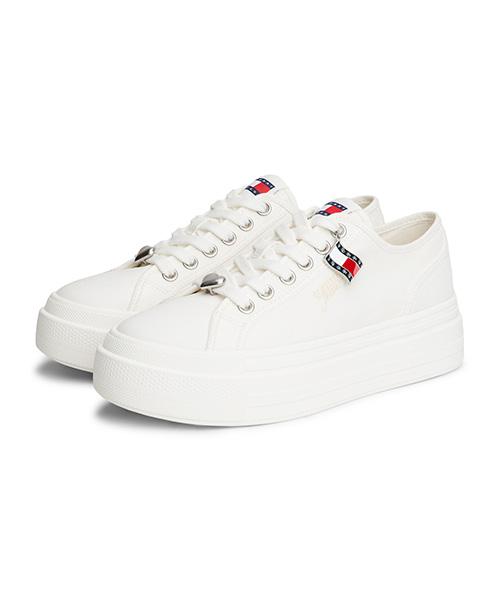 Tommy Hilfiger Domenica Platform Canvas Charm Sneakers - White (T52G1Ars320Jt1Ybl)