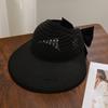 Summer sun hat women's Korean version fashionable bow top sun hat outdoor travel straw woven large eave sun hat
