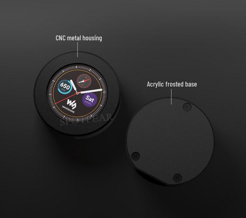 Placă de dezvoltare LCD rotundă Raspberry Pi Pico 2 RP2350 cu senzor pe 6 axe