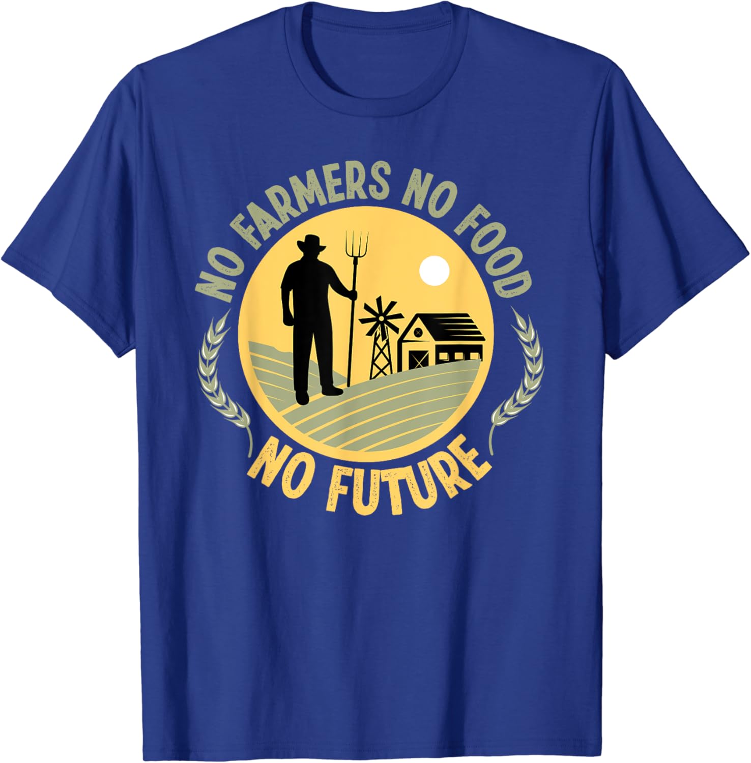 No Farmers No Food No Future T-Shirt Graphic T Shirts Cotton Short Sleeve Unisex for Farmers S
