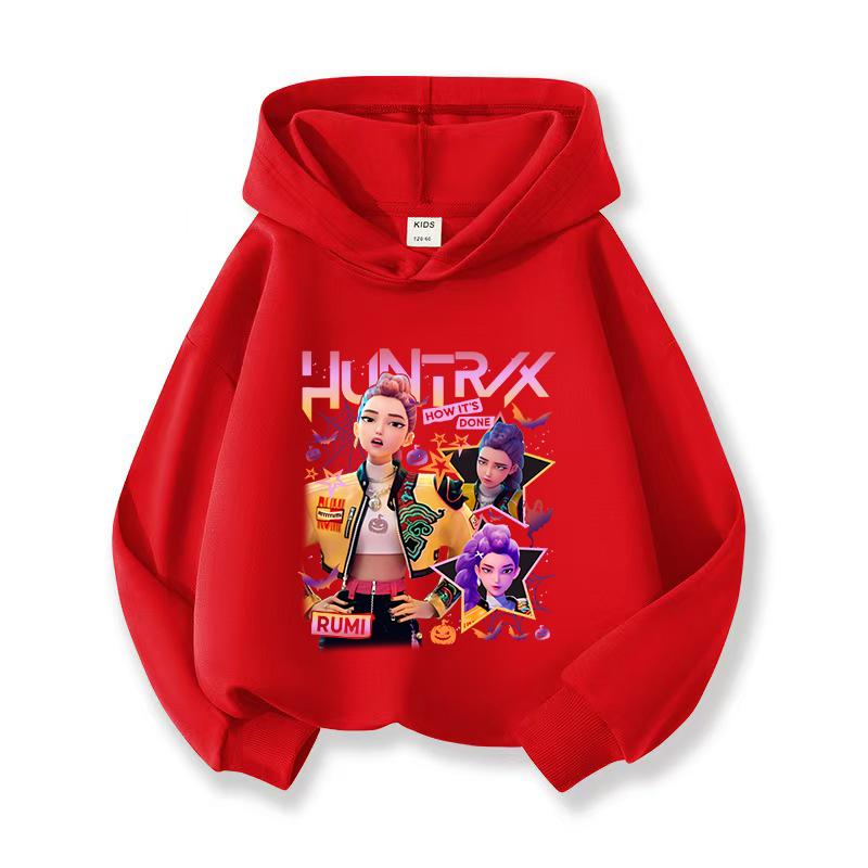 2025 KPop Demon Hunters Hoodie Fashion Sweatshirt Pullover Cute Long Sleeve Autumn Girls Cartoon Y2K Hoody Sportswear