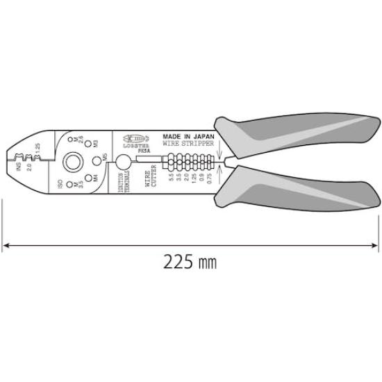 Lobtex Electrical Crimping Tool for Open Barrel FK5A Terminals,