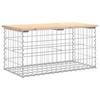 VidaXL Design Gabion Garden Bench 83x44x42 Cm Solid Pine Wood 834356