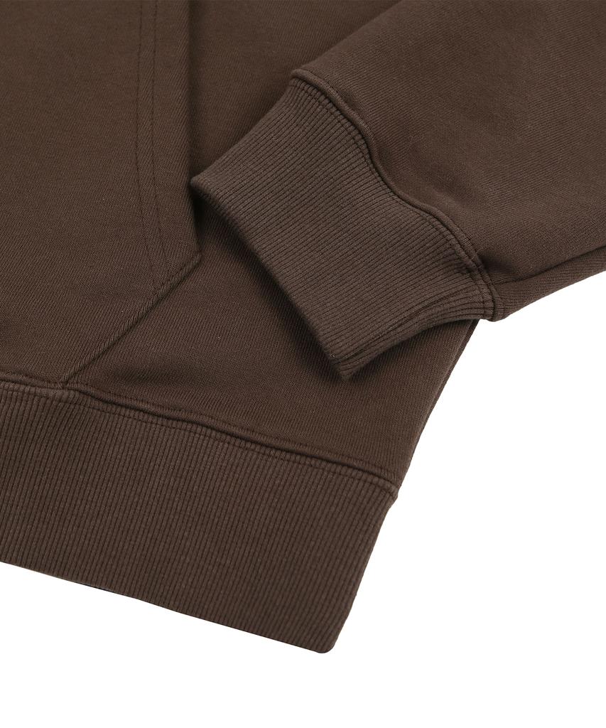 Gainsboro 2Way Signature 1 Zip-Up Hoodie_Brown
