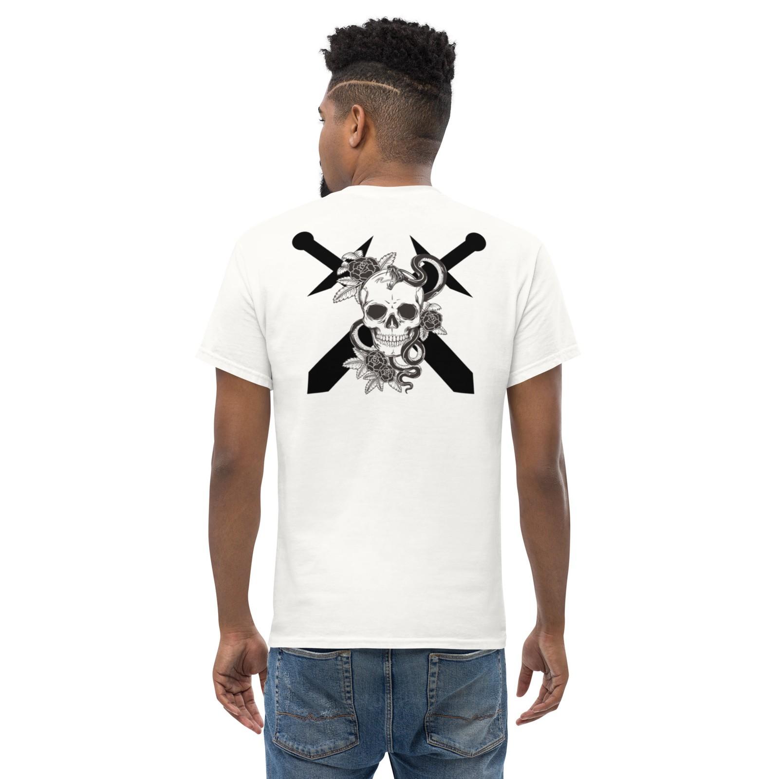 

Skull and swords unisex back print classic tee 5XL різнокольоровий