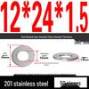 201 Stainless Steel Flat Washer Shim, GB97, Sizes M3 to M30