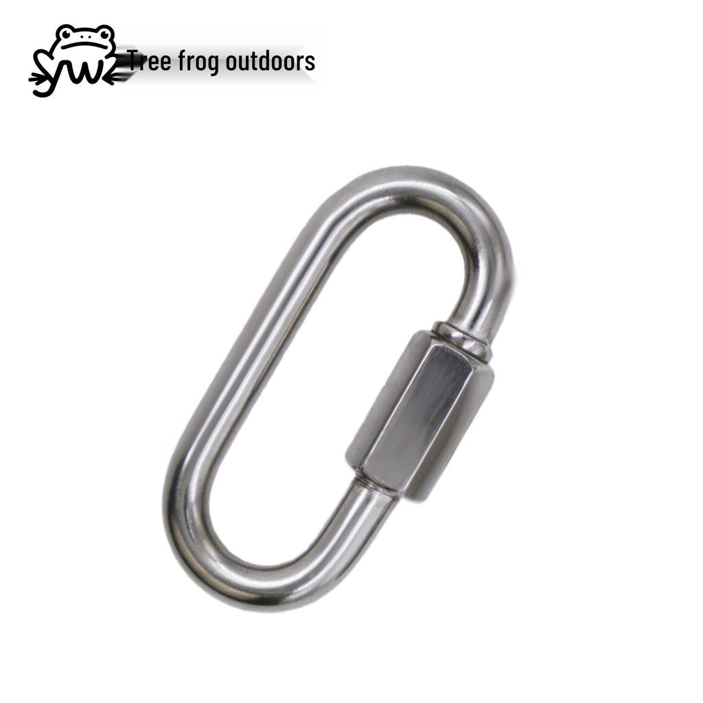 304 Stainless Steel Quick Link Carabiner Marine Safety Buckle for Outdoor Use