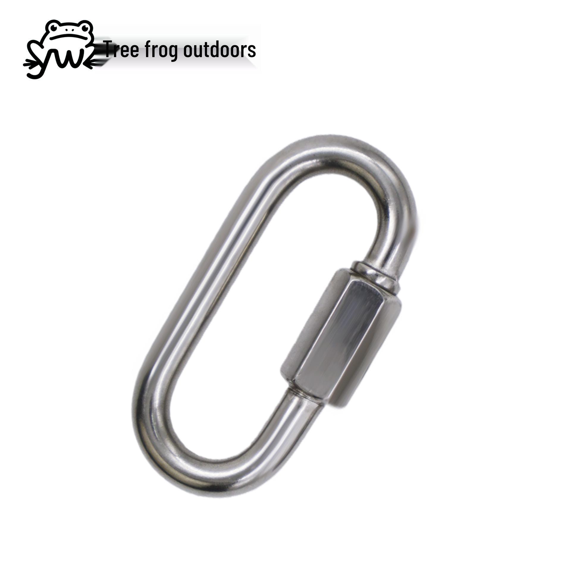 Карабин с быстроразъемным звеном из нержавеющей стали 304, морская пряжка безопасности для наружного использования 3.5mm-304 (8g)