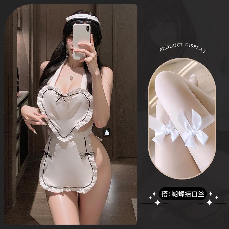 Sexy Lingerie Sexy Loving Maid Outfit Pure Lust Seduction Cosplay with Apron Maid Uniform Suit