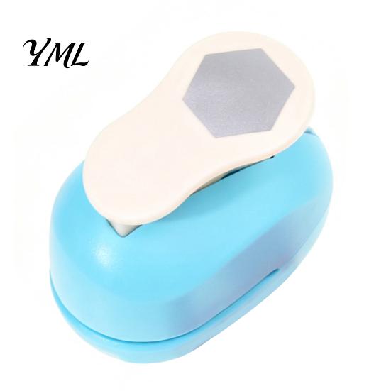 Easy Press Paper Hexagon Punch for Crafts, Professional Hole Puncher, Scrapbook Portable Craft Shape Puncher DIY Arts Cardboard, Greeting Cards