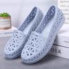 Buy One and Get One Free Summer PVC Hole Shoes Breathable Hollow Women's Shoes Soft-soled Mother Shoes Flat-soled Bag Head Beach Shoes