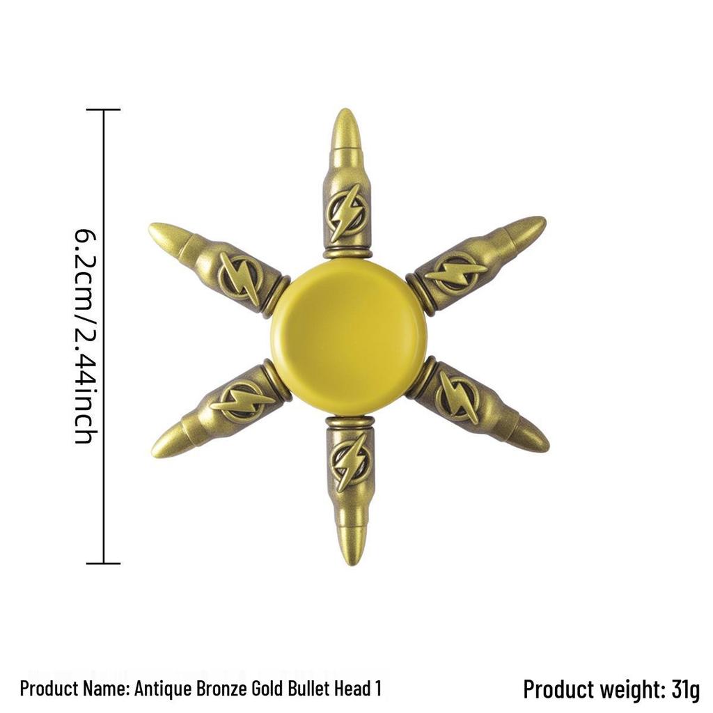 Ancient Bronze Zinc Alloy Cross Fingertip Spinner - EDC Decompression Toy  