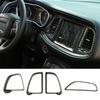 Dashboard Air Conditioner Vent Trim Ring For Dodge Challenger 2015+ Carbon Fiber