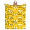 Bart S-Simpsons Character Blanket Girl  Flannel Throw Blanket For Chair Sofa Bed Super Soft Design Quality Bedspread Gift