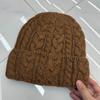 Autumn and winter new big head circumference twist wool hat men's and women's pullover hat wool hat knitted ear protection warm cold hat