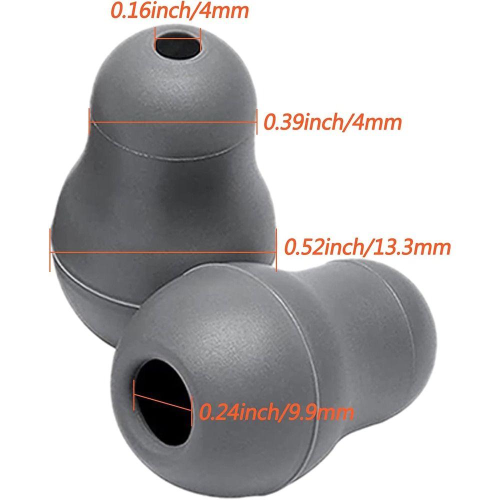 4Pcs Silicone Silicone Ear Tips Gray Black Stethoscope Ear Pieces Cardiology IV Parts