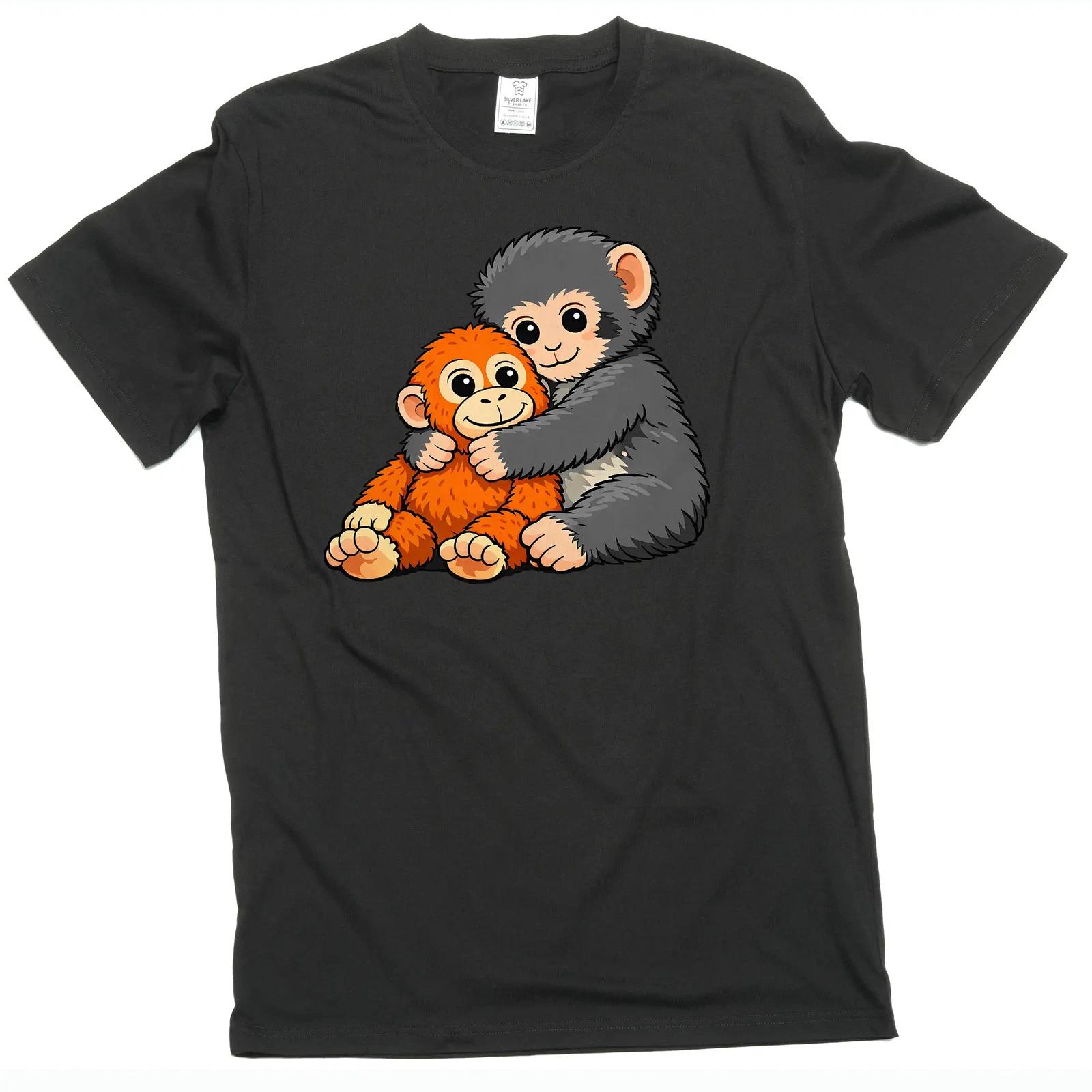 Cute monkey punch viral t-shirt baby monkey Japan zoo tee shirt L