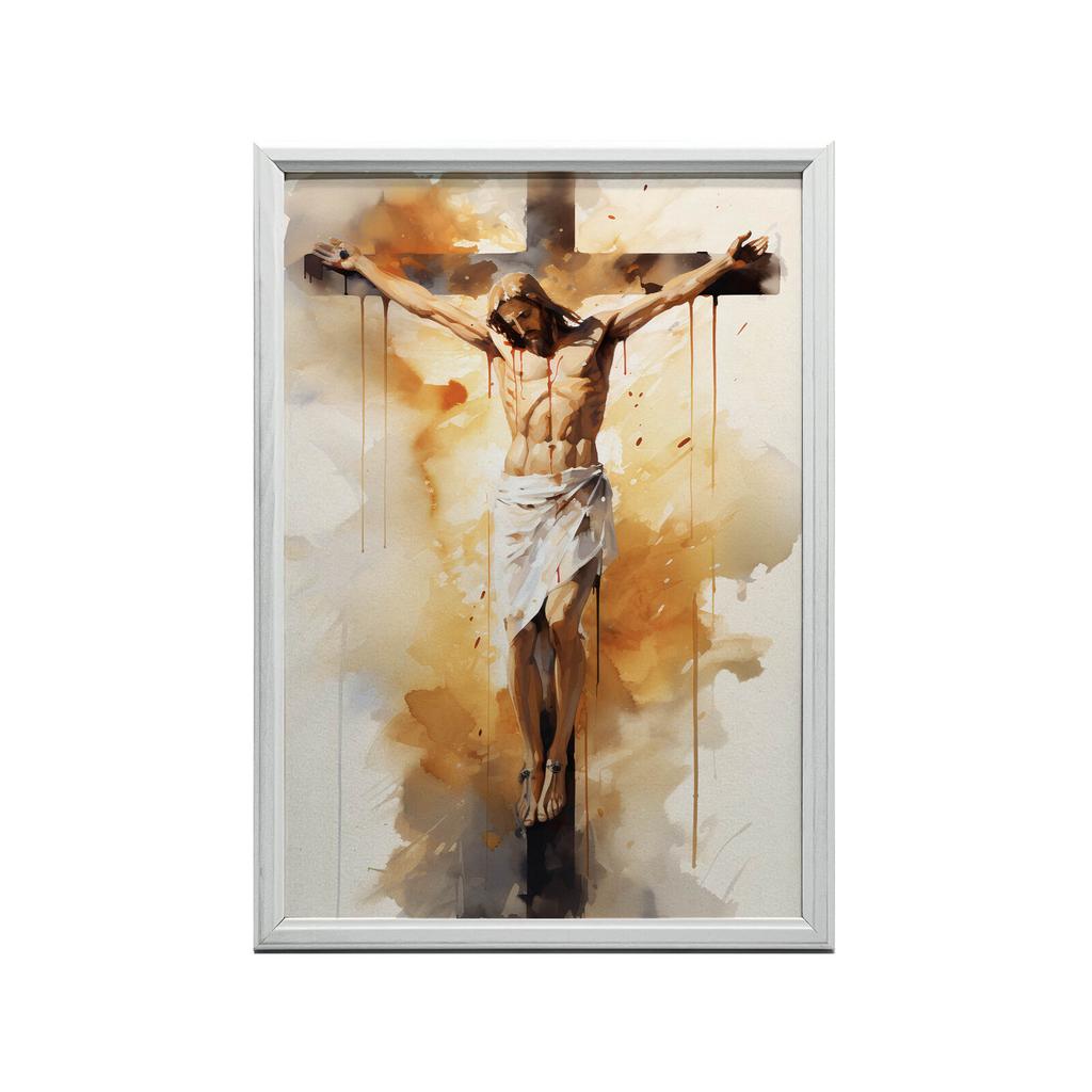 Love On the Cross - Jesus Dying On the Cross Love On the Cross - Jesus Dying On the Cross, 30X40 Cm, Unframed, Premium Canvas On Stretcher
