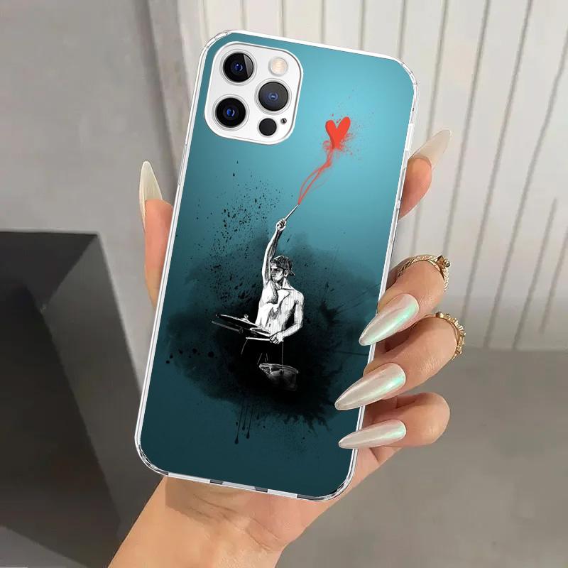 Musical Instrument Drum Rock Phone Case for Iphone 17 Air 16 15 Plus 14 13 Mini 12 11 Pro Max 16E 7 8 SE 2020 Soft Funda Print S