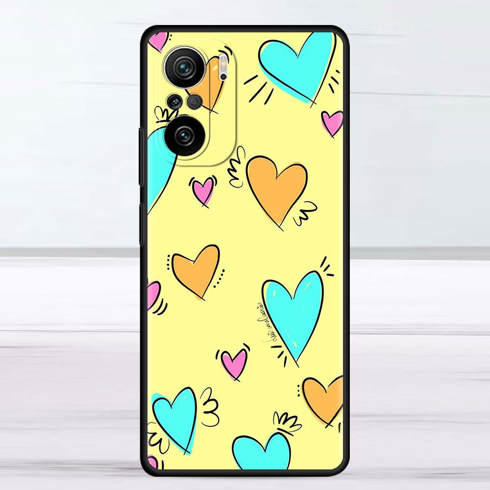 Case For Xiaomi Redmi Note 11 9S 10 9 8 7 9A 9C 9i K40 8T 10C 9T K50 Silicone Phone Shell LOVE Heart