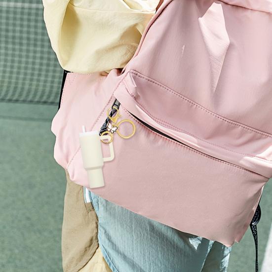 Mini Cup Keychain Charm School Bags Handbags Backpacks Keyring Multifunctional Lobster Clasp Key Holder Coin Bag