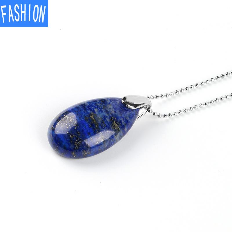 

Популярний кулон із кришталевої краплі аури з натурального каменю lapis lazuli