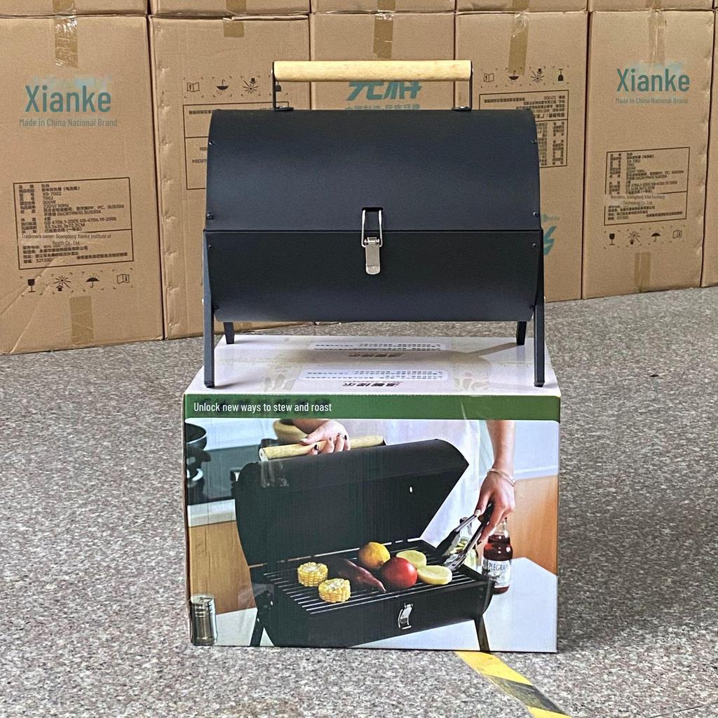 Dubbelsidig rökfri kolgrill: Utomhus & Multifunktionell för Hembakgrillning