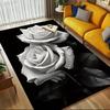 1pc Rose Petal Themed Rug for Home Decor, Non-slip Office Carpet, Chair Mat, Outdoor Mat, Christmas and Halloween Gifts-0731112