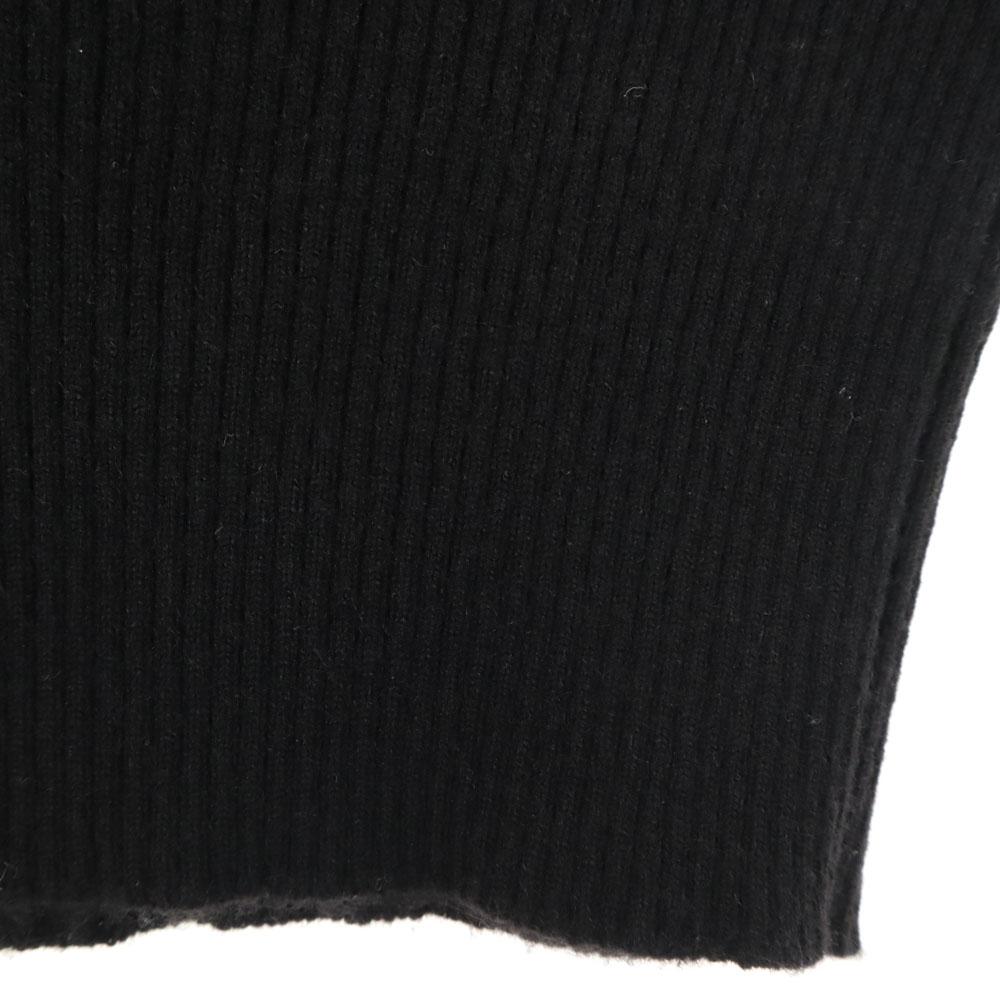 Gucci Made In Italy Cashmere Blend No Sleeve Turtleneck Knit M Black Women Used
