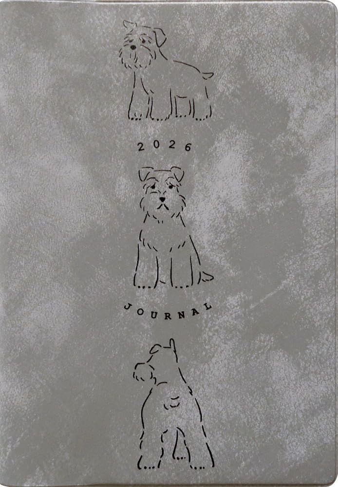 Matca Round Light October L-Commune Planner, 2026, B6, Monthly, Schnauzer, Gray, DR-MH-534 (Starts 2025)