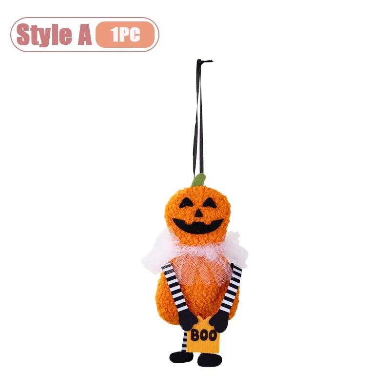 1-10PCS Halloween Hanging Decor Set Pumpkin Ghost Black Cat Skeleton Design for Home Wall Indoor Party Holiday Festival Decor