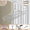 Stainless Steel Multi-Clip Windproof Sock Hanger for Dorm and Balcony Drying