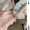 The Pink Loose Fit Boucle Wave Button Short Sleeve Cardigan