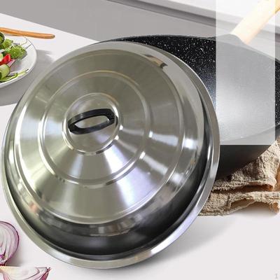 Olla Honda para Sopa de Acero Inoxidable Tapa Elevada en Cúpula Gruesa Placa Universal para Queso para Hotel