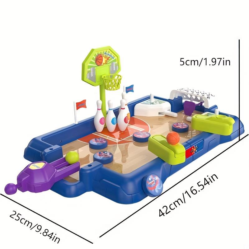 

5-In-1 Sports Table Top Game Sports Center Indoor Game Tabletop Mini Soccer Basketball Hockey Bowling Foosball Interactive Play
