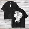Guts Griffith Printed Washed Tshirt Berserk Anime Clothing Men Manga Cotton Tshirts Casual Oversized Tee Harajuku Retro T Shirt