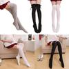 Women's Thigh High Socks Lolitas Gothic Over Knee Stockings Bow Lace Up Long Stockings Sweet Summer Ruffle Trim Socks