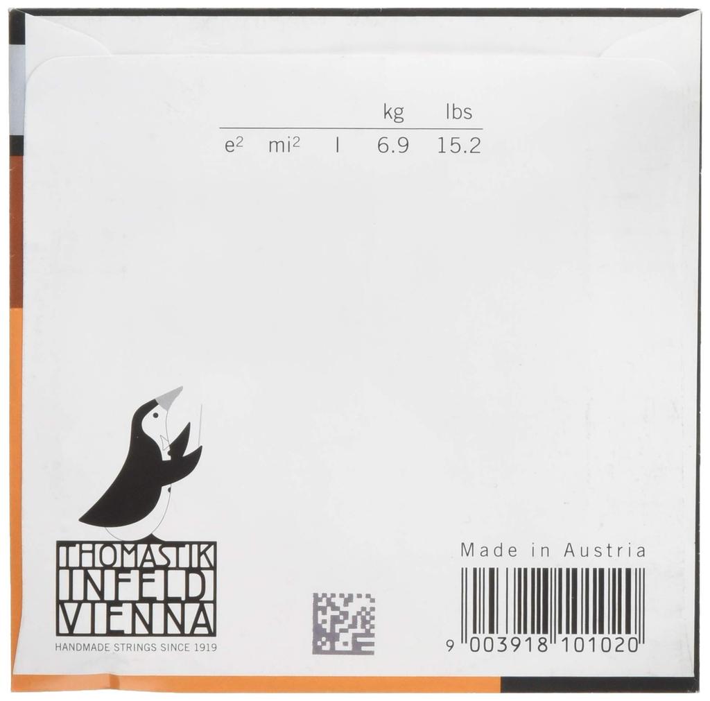 Thomastik Houslová struna, Dominant E, Kuličkový konec 34, Střední tah, Chromová ocel, 129