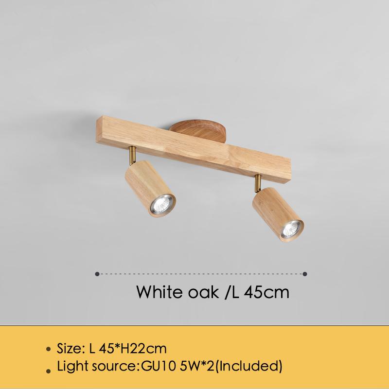 Nordic Wooden LED Ceiling Light Ceiling Spotlight LED Rail Track Lamps for Living Room Bedroom Kitchen Restaurant Decoration