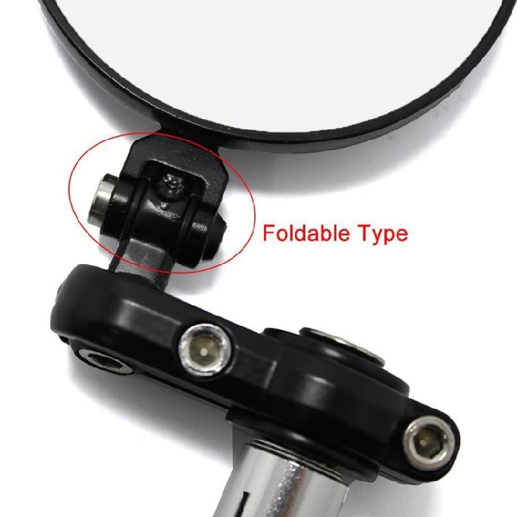 Aluminum 3" Folding Round Mirrors Adjustable Round Folding Handlebar End Mirrors Suitable for Motorcycle Handlebar Ends