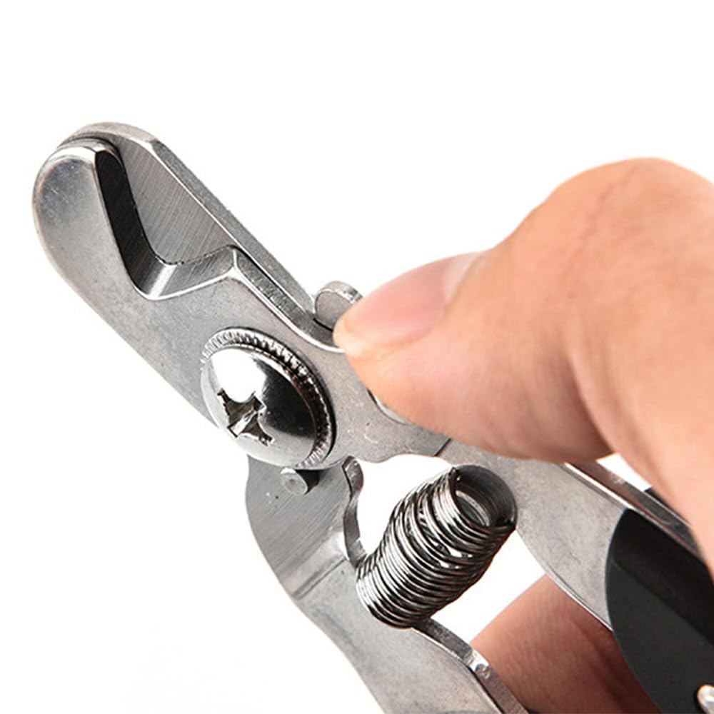 Cortauñas para gatos de acero inoxidable para perros pequeños y medianos con seguridad, bloqueo.