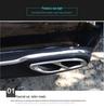 Couvercle de sortie d'échappement compatible pour Mercedes Classe A, C, E, GLC - Modification décorative à quatre sorties.