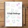 75 Target Soft Challenge Planner Notebook, 75 Easy Soft Challenge Tracker Planner Journal Bundle Editable